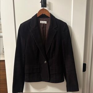 Calvin Klein Dark Brown Corduroy Women's Blazer
